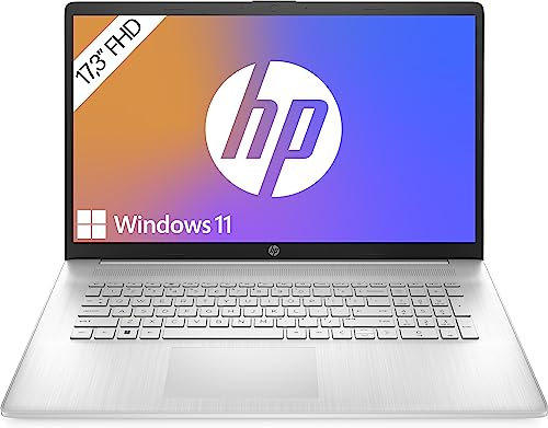 HP Laptop mit 17,3 FHD Display, AMD Ryzen 5 7520U, 16GB DDR5 RAM, 512 GB SSD, AMD Radeon-Grafik, Windows 11, QWERTZ, Silber inkl. 25 GB Dropbox-Speicher für 12 Monate