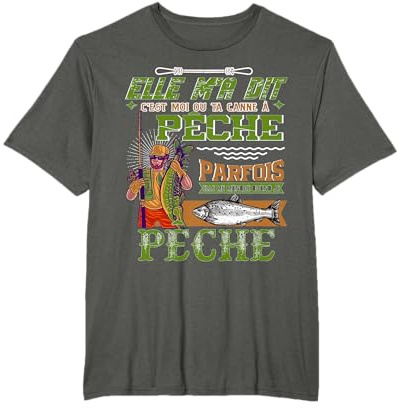 Humour Poisson Pêcheur Pêche Homme T-Shirt