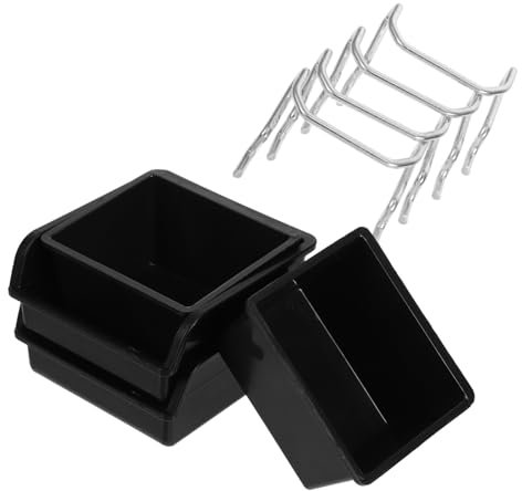 MUSISALY Organiseur Mural Pour 4 Outils Bacs Perforés Avec Pour Le Rangement Des Vis Bacs Muraux Pour Outils Accessoire D'établi De Garage