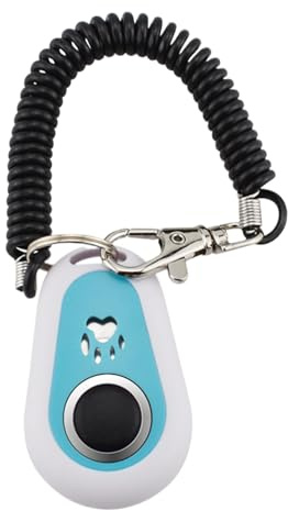 Clicker Per Addestramento Cani - Clicker Ovale Bicolore Per Animali Con Cinturino Da Polso, Suono Nitido Per Razze Piccole, Medie E Grandi | Strumento Comportamentale Obbedienza, Controllo 'abbaio