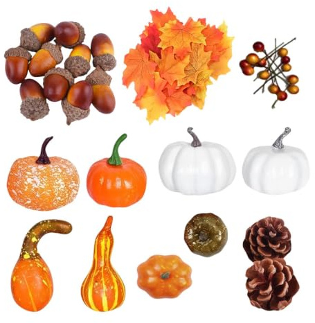 Halloween Konstgjorda Pumpor Realistiska Livfulla Höstdekorationer Med Och | Höstliga Dekorationspumpor För Entré Och För Höst, Bordsdisplay, Thanksgiving, Höstsäsong,