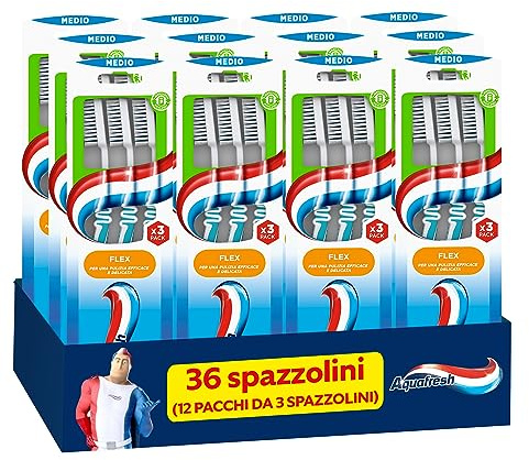Aquafresh Brosse à dents Interdental Tris - Pack de 12 x 58 gr