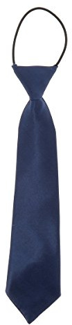 Cravate Garçon Bleu foncé - Cravate Enfant Prénouée Garçon d'Honneur Mariage, Baptême - Collection Père et Fils - Noeud pré-attaché