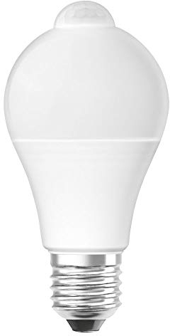 OSRAM STAR+ LED Lampe mit E27 Sockel, Warmweiss (2700K), 11W, mit Bewegungssensor, klassische Birnenform, Ersatz für 75W-Glühbirne, matt, LED STAR MOTION SENSOR CLASSIC A