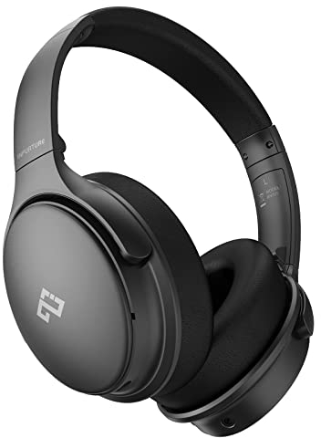 INFURTURE Auriculares Inalámbricos Bluetooth, hasta 90 Horas de Autonomía con Carga Rápida y Estilo Diadema,Regalos para Hombres, Mujeres,Adolescentes,Yoga,Entrenamiento,Fitness,Relax,Viajes - Negro