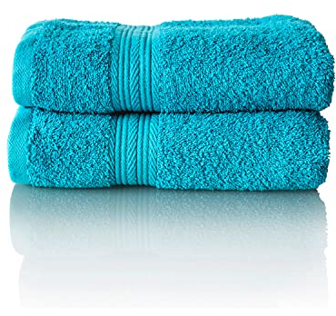 Glart Premium Frottier Handtuch Set, Frotteeserie in 6 Farben und 5 Größen, Farbe: TÜRKIS, 2X Handtücher 50x100 cm