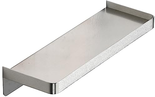 Biutimarden Duschablage Ohne Bohren,Gebürstet Duschregal Edelstahl Selbstklebendes Badezimmer Regal Wandmontiertes Duschkorb Shampoo Halterung für Dusche,für Badezimmer Küche Wohnzimmer