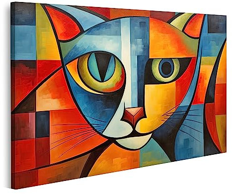 islandburner Quadro su tela Gatto astratto stile pittura Pablo Picasso Pet Art JBZJ Quadri Stampe Immagini Murale Decorazione da parete