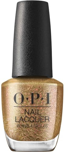 OPI Terribly Nice Christmas Collection – Nail Lacquer Five Golden Flings – Nagellack und schnelltrocknend – bis zu 7 Tage Halt – mit extra breitem ProWide Pinsel
