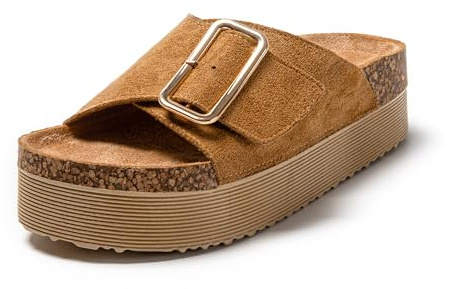 JOMIX Chanclas Mujer Verano con Hebilla Sandalias Plataforma Mujer Playa Piscina Mar