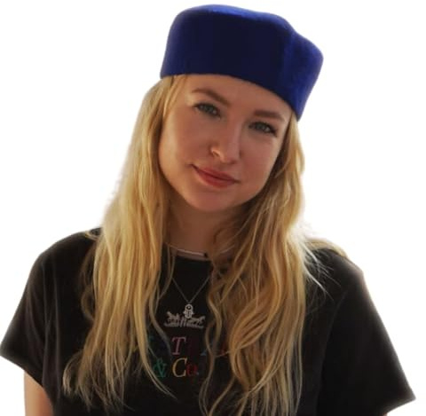 Chechia Kufi Bleu Electrique – Chapeau Musulman Homme, Bonnet Docker, Tunisienne Authentique en Laine Traditionnelle Faite à la Main (57 cm)
