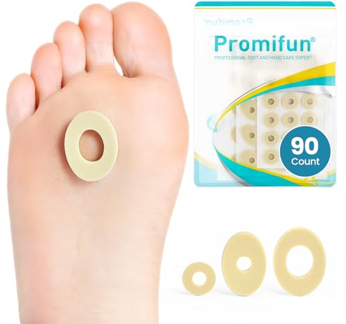 Almohadillas de maíz para dedos y pies - Almohadillas de maíz para proteger los puntos doloridos con relleno de espuma - Almohadillas autoadhesivas - Alivian el dolor(90 Count,Beige)