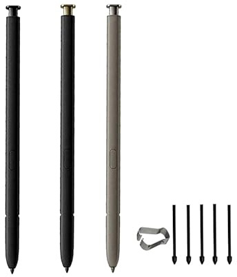 Penna stilo Penna di input tattile con pennini per Samsung Galaxy S24 Ultra (senza BT) (Giallo)