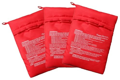 HIOQFR 4 Pezzi Sacco Cuoci Patate Microonde Fritte Riutilizzabili Sacchetti per Patate a Microonde Sacchetto Cuoci Patate Borsa per Patate Microonde Cucina Potato Express Pouch Microwave Cooking Bag