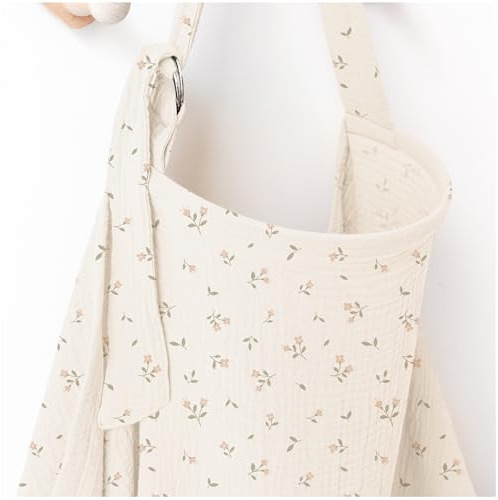 MairMore Fundas de lactancia de muselina para lactancia, cubierta de lactancia materna de privacidad con cuello de arco para mamá y bebé, transpirable, 100% algodón, delantal de lactancia multiusos