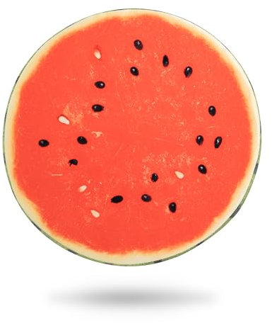 Quantum Interior by Maxland Kiwi Frucht Stuhlkissen, rund, 38 cm, Velours, Früchte Design (Melone)