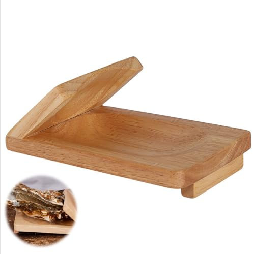 Oyster Shucking Clamp, Oyster Shucker Handguard Practical Oyster Opener Wooden Oyster Holder Oyster Shucking Clip Seafood Tool Kitchen Accessory for Home Use Party Picnic Camping
