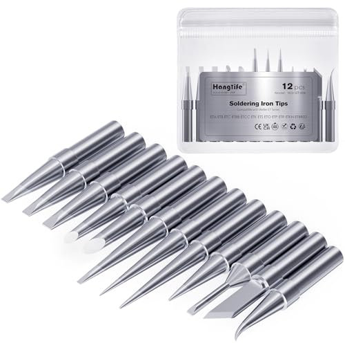 HANGLIFE ET Pointes Fer à Souder pour Weller WE1010NA WE1010EDU WES51/50 WESD51 WCC101 PES51/50 WEP70 LR21 et Stations à Souder/de Fer à Souder – Pointes de Rechange pour Équipements de Soudage Weller