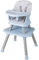 Maxmass Baby Highchair, 6 in 1 Convertible Infant Feeding Chair with 5-Point Harness and Adjustable & Removable Tray, Toddler Dining Chair for 6-36 Months (Blue+Grey, 58x58x98cm)