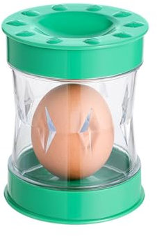 Sgusciatore per uova a manovella, facile strumento per rimuovere rapidamente i gusci dalle uova sode, gadget da cucina (verde)