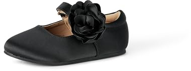 Amazon Essentials Ballerine Mary Jane Bambina, Nero Raso, 25 EU