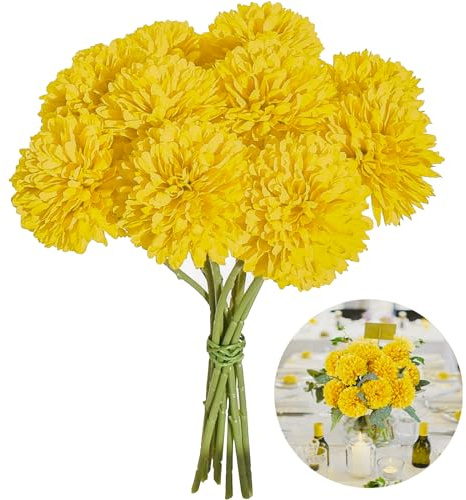 PANYI 12 Paquete Artificiales Decoracion Bolas Hortensias Artificiales