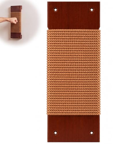 SiliFine 14.5 x 5 Wall Mount Makiwara, Solid Beech Wood Punching Board, Pre-drilled Holes for Easy Wall Mount, Martial Arts Training Equipment, Home Gym Garage Dorm (Brown)