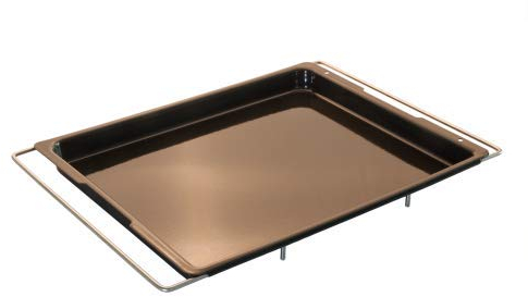 LARES Teglia smaltata con staffe estensibili – Dimensioni della superficie di cottura: 30 x 37 cm – Made in Germany