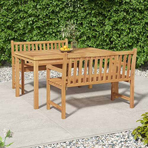 Yolola trädgårdsmöbler set trä trädgård matgrupp trä sittgrupp trädgårdsmöbler sittset set trädgårdsbord med 2 stolar trädgård sittgrupp 2 personer sittset trädgårdsset massivt trä 3 delar