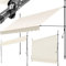 tectake® Toldo Terraza Manual Regulable en Altura con Manivela, Toldo Balcón sin Taladros, Toldo Extensible Terraza, Resistente a Rayos UV, Protección Solar y Repelente al Agua - 350 cm - Beige