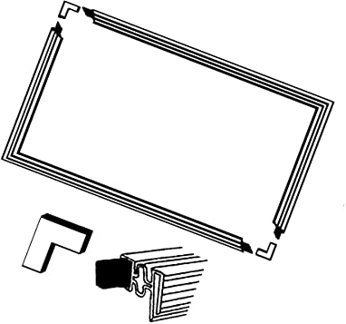 SOS Accessoire Joint de porte universel 2000 x1000mm pour Réfrigérateur, congélateur 1000025441-000