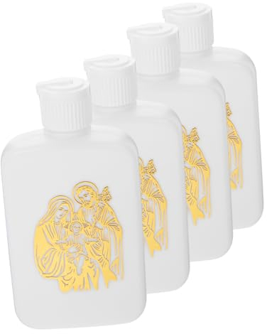 Cabilock Botella De Agua Católica De 100 Ml Botella De Agua Católica De Jesús Decoraciones De Bautismo Botella De Plástico Vacía Rellenable