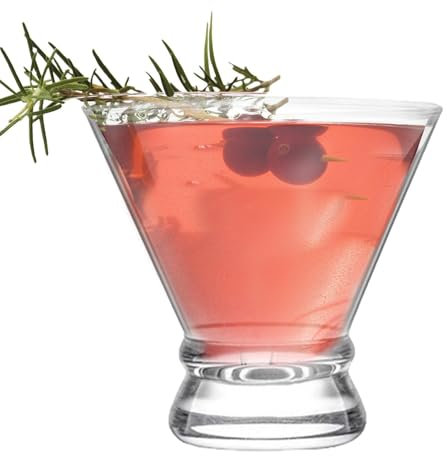 Copas de cóctel Margarita - Juego de copas de vino pequeñas de 200 ml - Juego de beber con base espesada para casa, bar, cafetería, reuniones familiares y discoteca