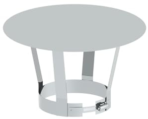 Kamin/Schornstein Regenhaube aus Edelstahl für einwandige Schornsteine, Durchmesser 160 mm