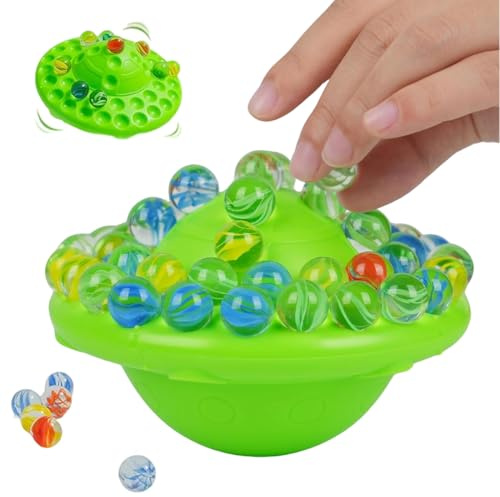 EIHI Jeu de Billes en équilibre pour Enfants et Adultes, 60 Billes en Verre colorées avec Rangement,Jeux de Bille Famille, Anniversaire ou Voyage,Audacieux et prudent,1 à 4 Joueurs