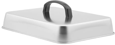Amesor Coperchio per Bagnomaria per Piastra - Copertura in Acciaio Inox per Piastre - Copertura Cottura Barbecue Multiuso Cucina Ed Esterno