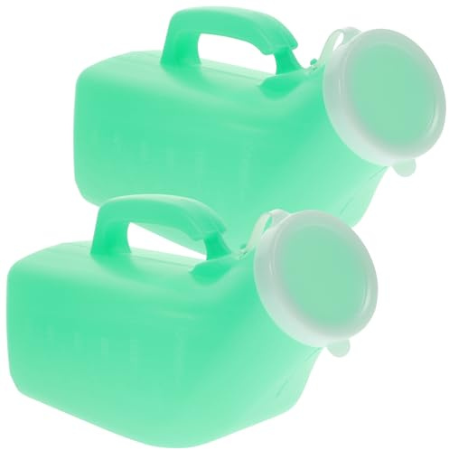 Abaodam 2pezzi Orinatoio da Viaggio per Esterno da Uomo con Coperchio e Impugnatura Ergonomica Realizzato in Pp Leggero e Portatile Adatto per Toilette Portatile e Dispositivi per Minzione