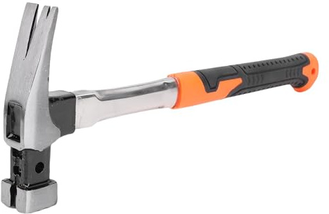 Bnineteenteam Martello per Picchetti per Tende, Martello da Campeggio in Acciaio Inossidabile con Testa Magnetica, Impugnatura Ergonomica Antiscivolo Facile Rimozione dei Chiodi, Ideale per gli