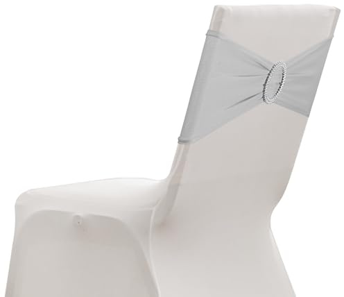 sourcing map Paquete de 10 bandas elásticas para silla, banda elástica para silla con hebilla deslizante, lazos elásticos universales para bodas, fiestas, ceremonias, eventos, decoración de eventos