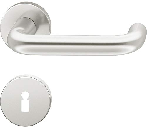 FSB Objekt Drückergarnitur 72 1070 AGL auf Rosette BB, silber eloxiert