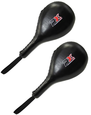 TEKKA BUDO Schlag-Pratzen (Paar) - Boxing Paddle Trainer - für Schlagtraining - schwarz - Boxen, Kickboxen, Taekwondo, Kampfsport