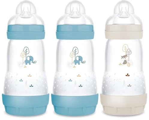 Lot de 3 biberons Anti-colique 260ml Easy Start Océan, Nature et Sable - Mam