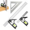 3Pcs Combination Square Tool Set, 45° and 90° Woodworking Squares Tools With Level Bubble, 150mm & 300mm Metric for Accurate and Adjustable Woodworking Measurement