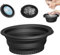 Ice Facial Folding Washbasin with Built-in Icetray, Portable 2-in-1 Ice Bath Face Bowl with Mold, Facial Cold Plunge Bowl Kit, Face Ice-Bath Water Chiller, Soothe Skin Pore Shrinking (A)