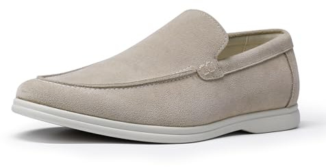 Allthemen Hommes Mocassin Slipper Daim Penny Loafers Chaussures de Conduite | Pu Respirant Doublure,Amovible Semelle,Légère Slip,Confortable Doux,Plat Basse,Habillé Décontracté,Semelles Antidérapantes