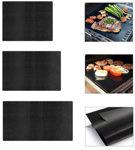 FUANA Alfombrilla antisalpicaduras para barbacoa, protector de suelo ignífugo resistente al calor 260.0 °C, respaldo de fibra de vidrio y PVC, impermeable, a prueba de aceite, antideslizante para