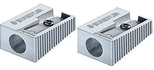STAEDTLER Einloch-Qualitäts-Aluminium-Anspitzer X (Silber, 2)
