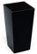 botle Blumentopf Topf aus Kunststoff mit Einsatz Innen, Glanz schwarz H 465 mm