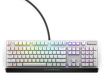 Dell Alienware 510K Low-Profile RGB Mechanische Gaming Keyboard - AW510K (Lunar Light), Weiß