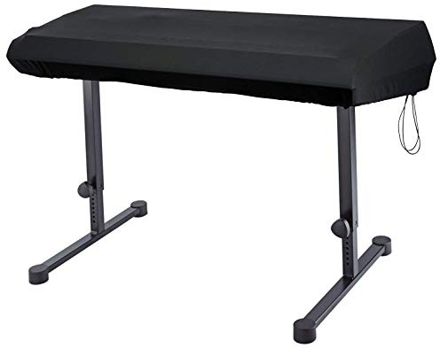 Copertura fodera protettiva antipolvere per tastiera per pianoforte, Digital Keyboard, estensibile, colore nero, 88 tasti